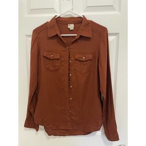 Terracotta Lightweight Button Up Shirt